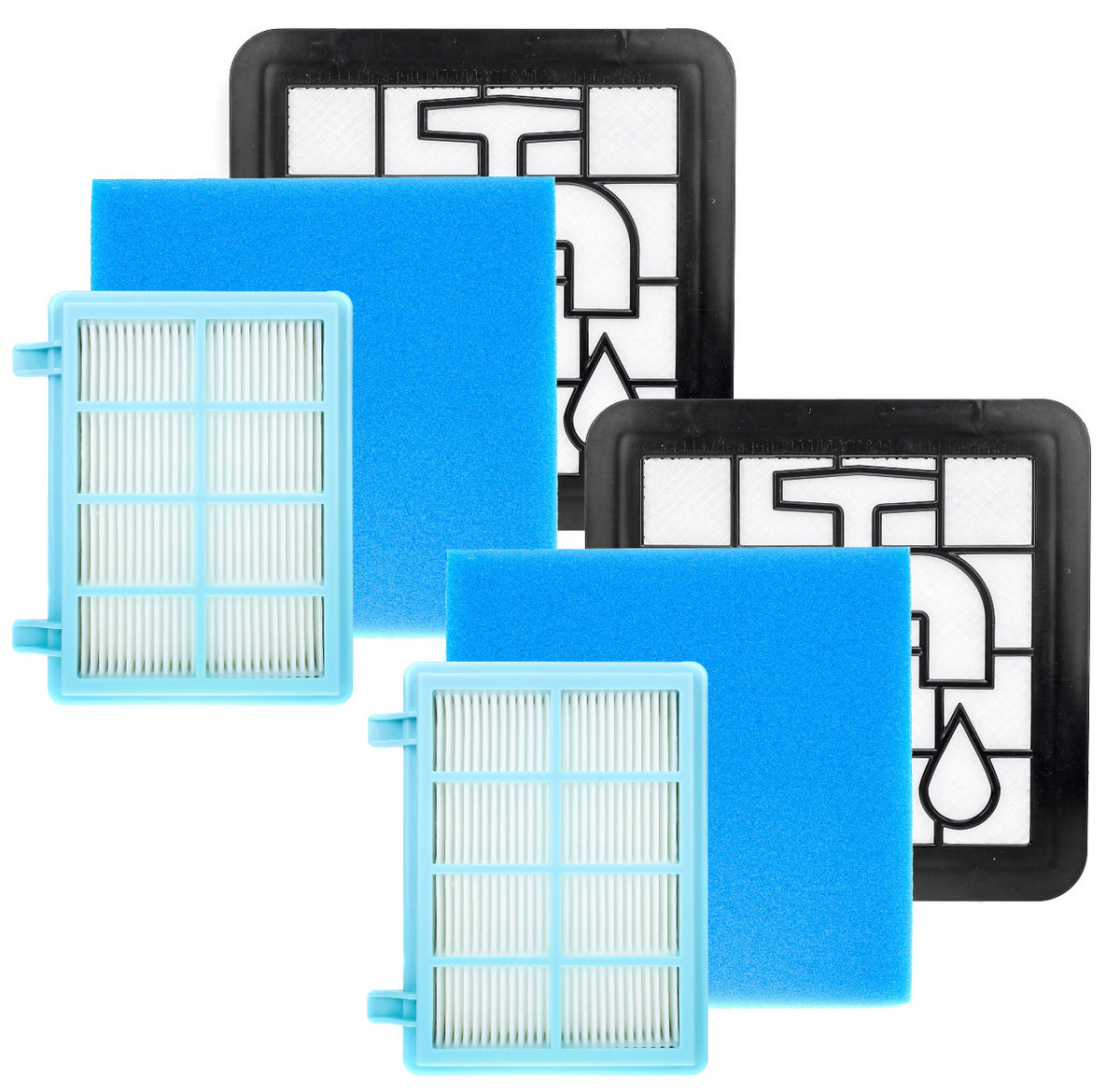 Zestaw 2X Filtr Fc8010/01 Do Odkurzacza Philips Powerpro Fc9333/09