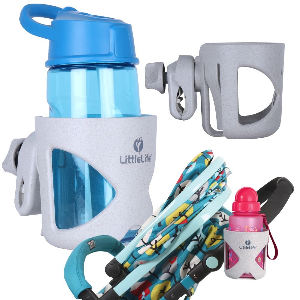 Uchwyt na kubek LittleLife uniwersalny jasnoszary do wózka dziecięcego