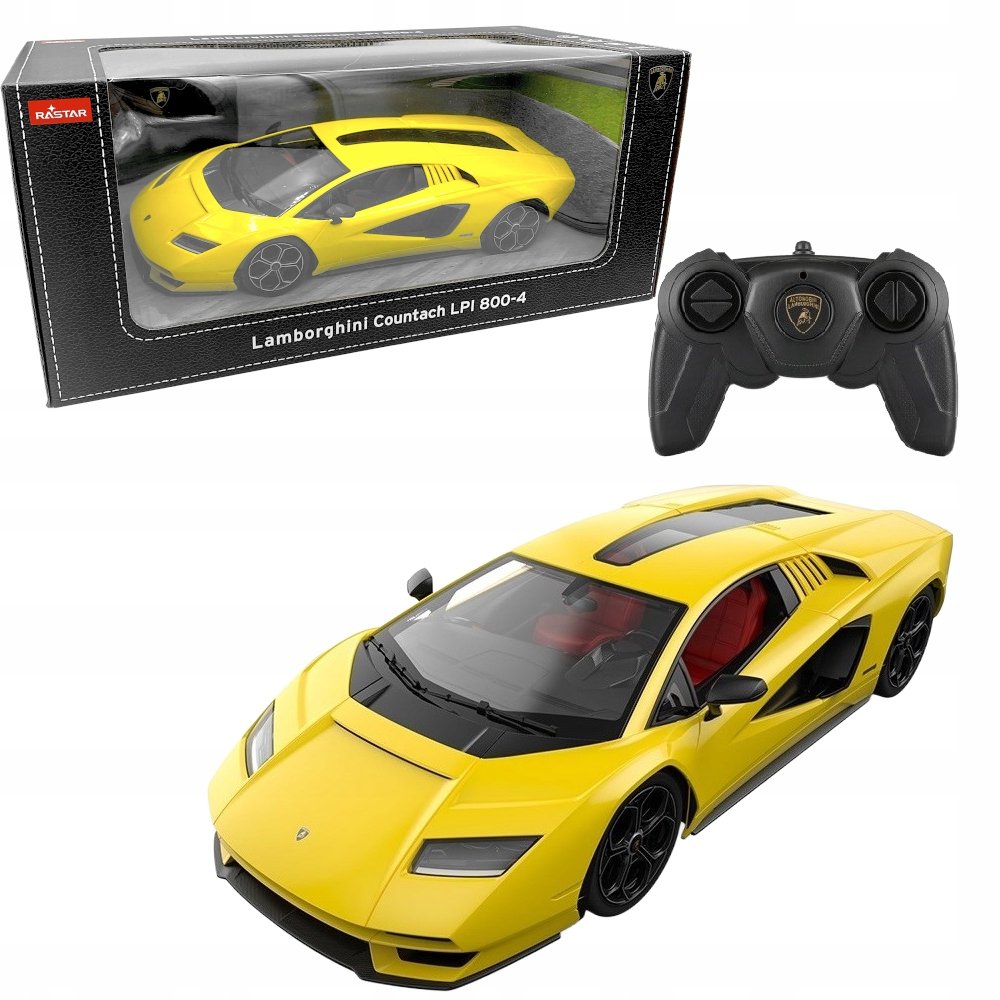Rastar Samochód Auto Lamborghini Countach LPI 800-4 1:16 R/C 2,4GHz Żółte