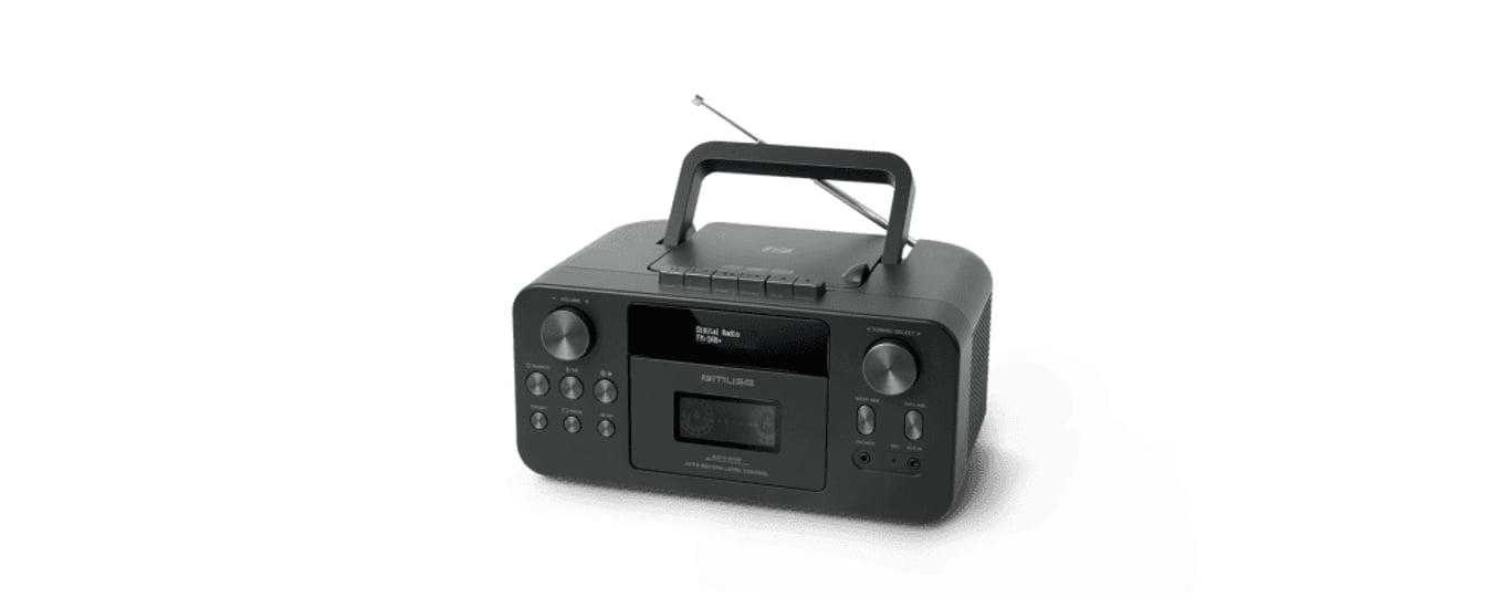 Muse M-182 DB system stereo Analogowy DAB, DAB+, FM Czarny