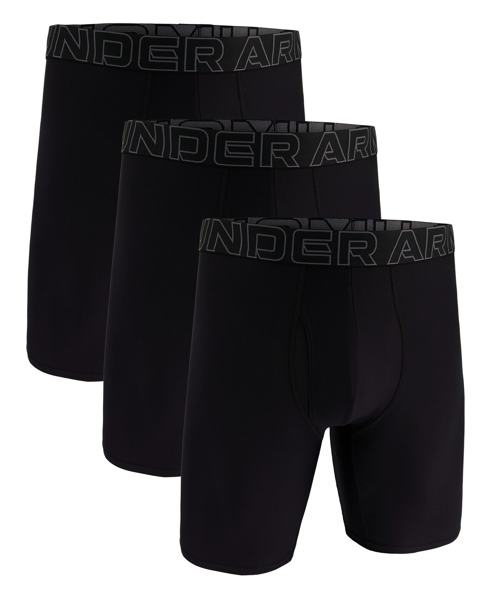 Bokserki męskie Under Armour Perf Tech Solid 9in 3Pack Black 3XL