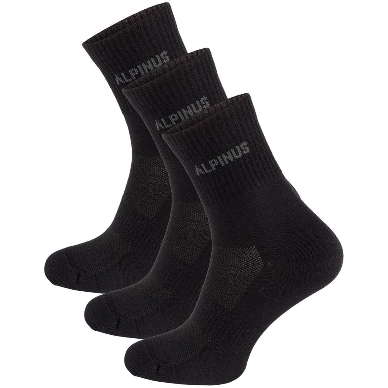Skarpety Alpinus Zadar Coolmax 3-pak - Czarne 39/42