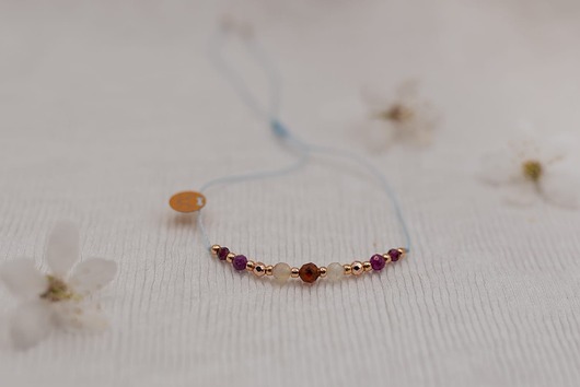 Bransoletka dla Lwa - Granat Rubin Cytryn