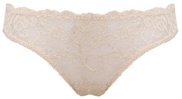 Stringi damskie klasyczne z eleganckiej beżowej koronki Pure Love 1973 Sielei