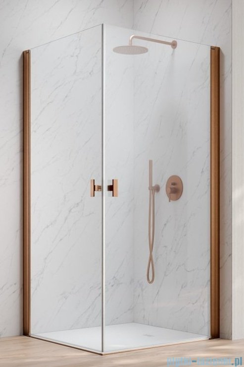 Radaway Nes Kdd I Brushed Copper kabina 100x90cm szczotkowana miedź 10021100-93-01L/10021090-93-01R