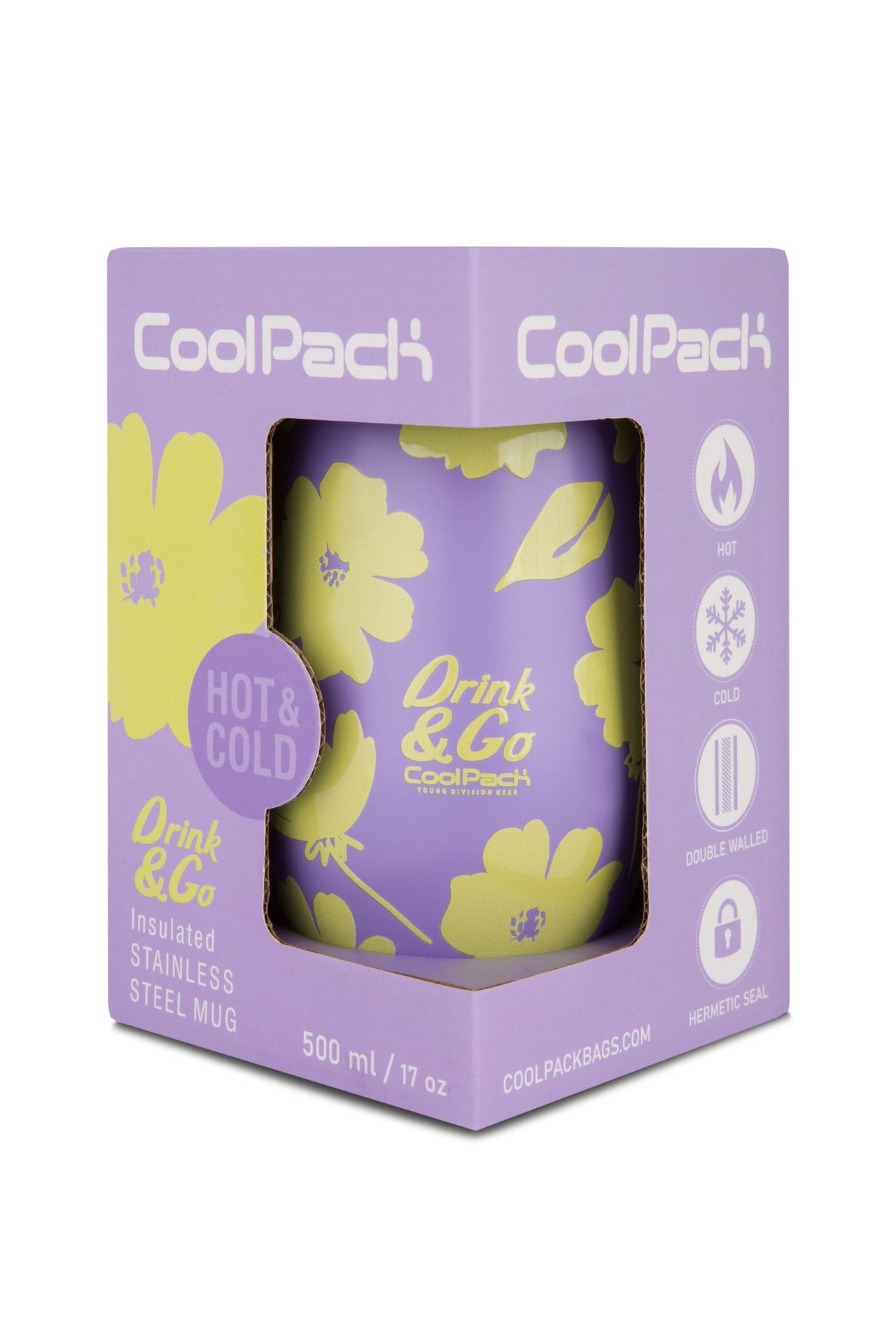 Kubek termiczny 500ml Coolpack Coffee Mug Miss Flores Lila - kubek