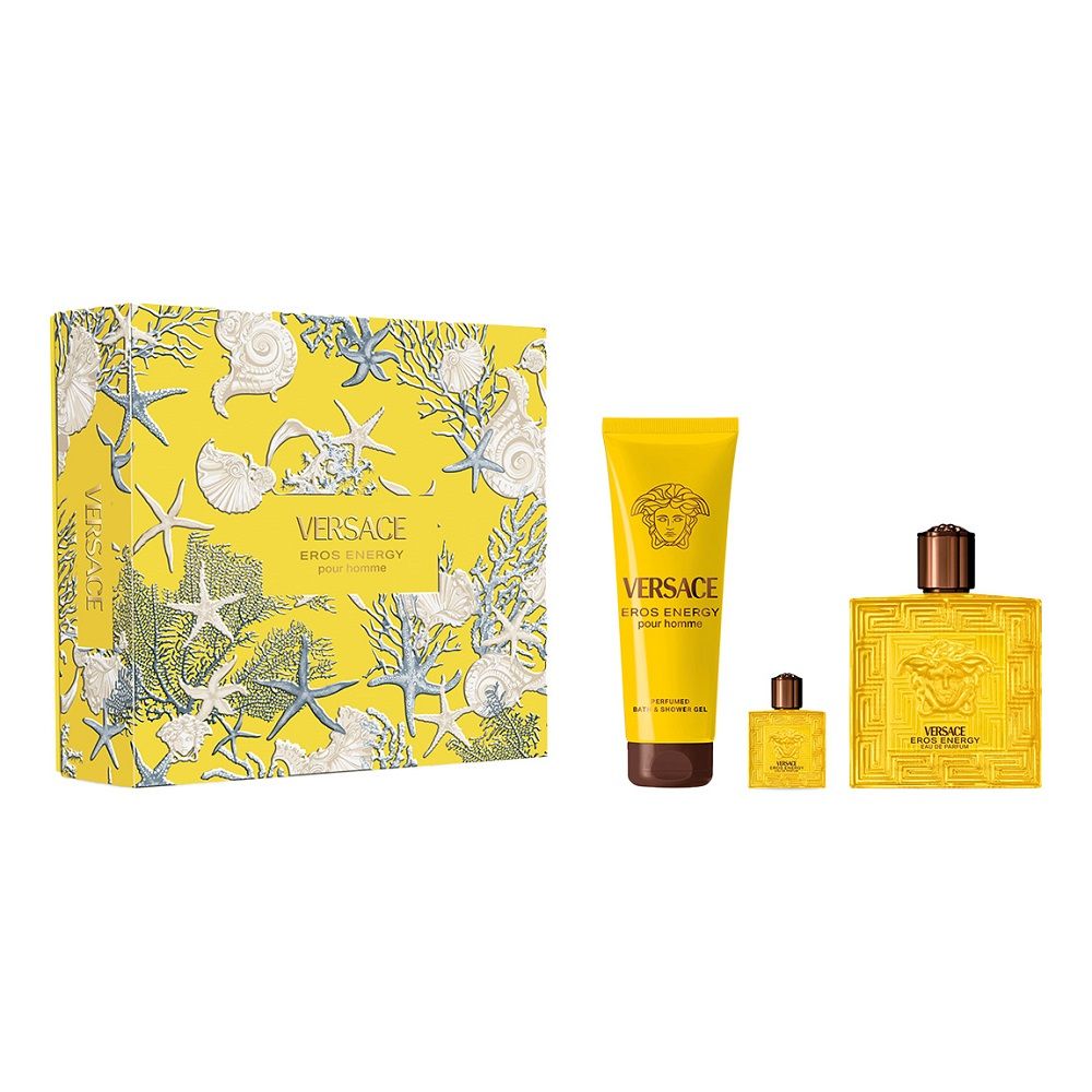 Zestaw Eros Energy Woda perfumowana Żel pod prysznic Woda perfumowana mini