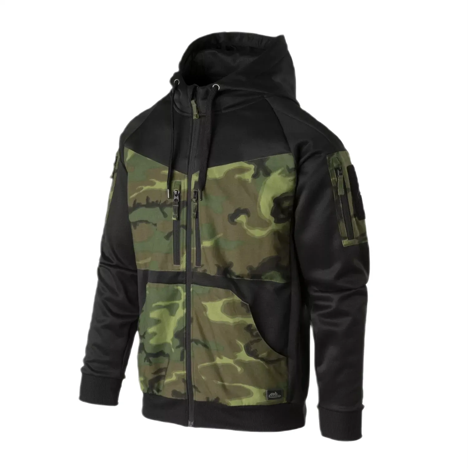 Helikon-Tex Bluza z Kapturem ROGUE Hoodie (FullZip) Czarna/ERDL 3XL