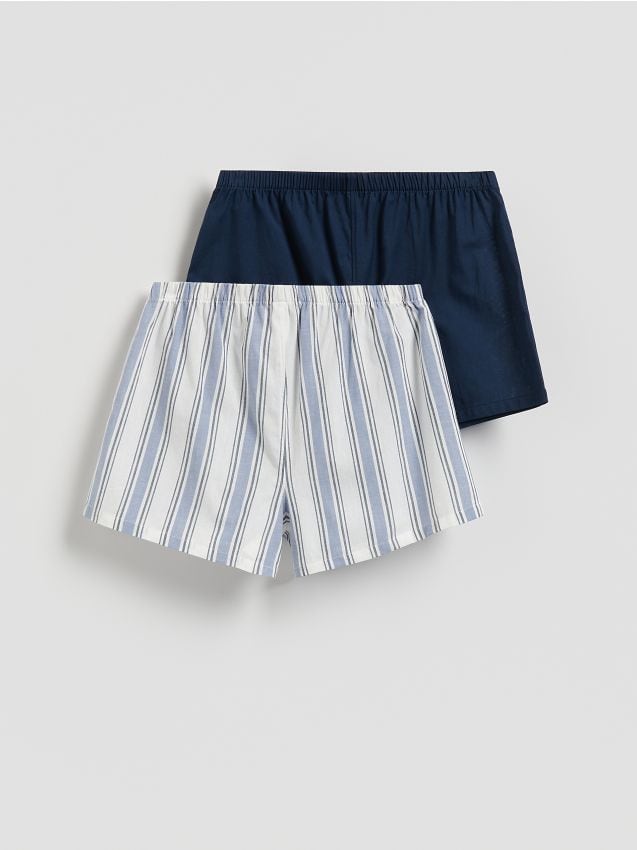 Reserved - Piżamowe szorty 2 pack - granatowy