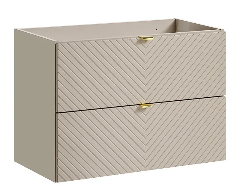 Kaszmirowa szafka pod umywalkę z szufladami - Virello 4X 80 cm