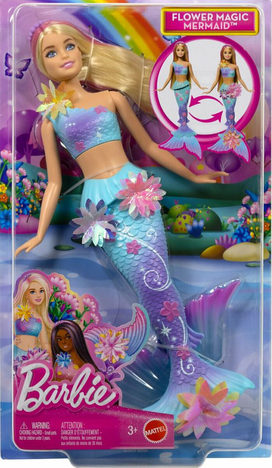 Lalka Barbie Syrenka Flower Magic Mermaid Blonde Jdm72 Mattel
