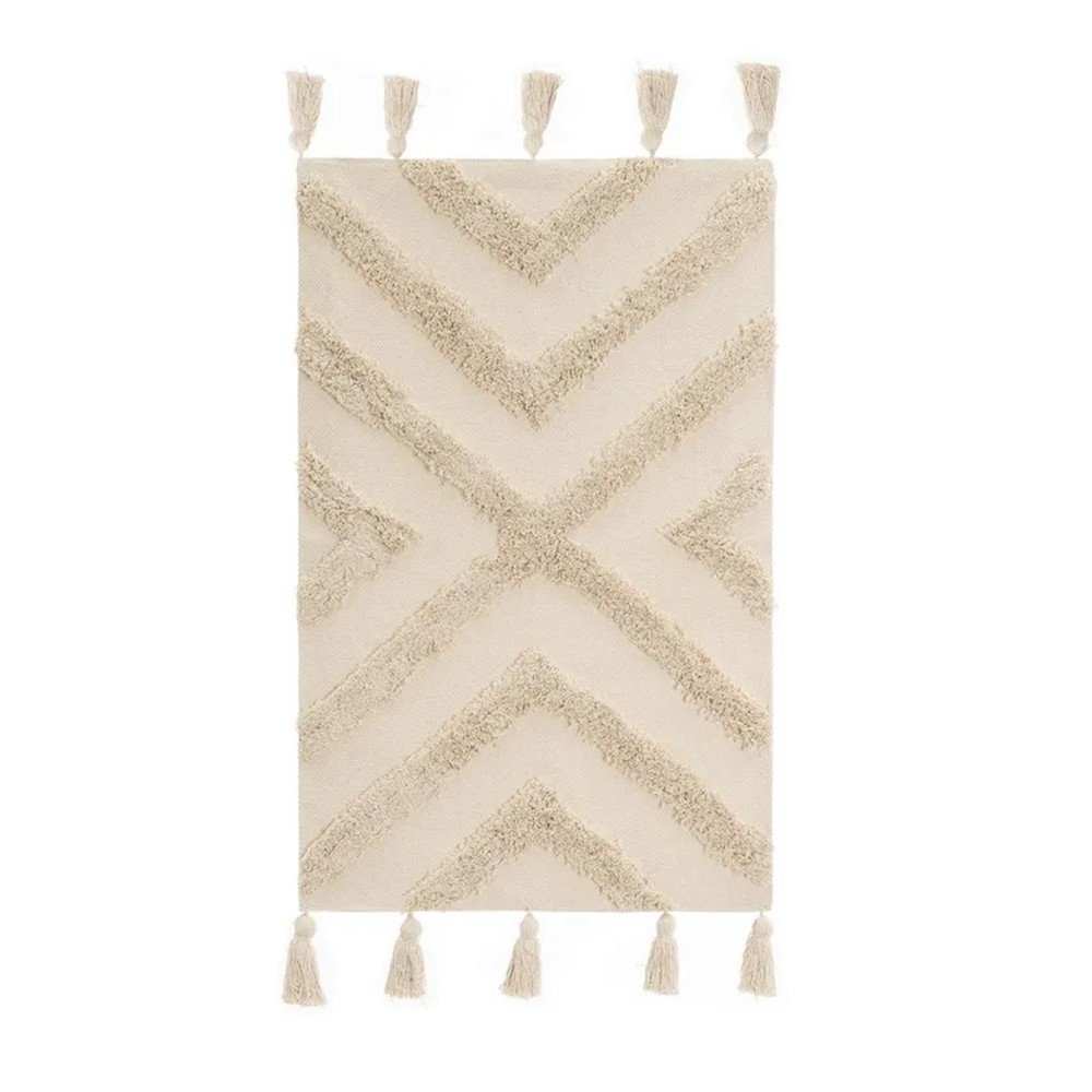 Kremowy bawełniany dywan odpowiedni do prania 50x80 cm – Casa Selección