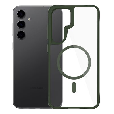 Etui 3MK Satin Guardx MagCase do Samsung Galaxy S24/S25 Przezroczysto-zielony