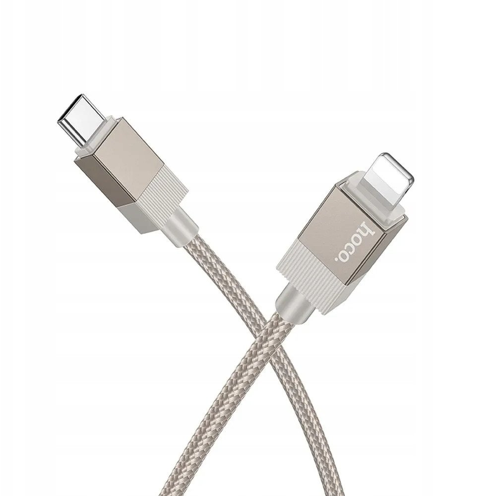 Kabel USB C do Lightning Hoco PD 27W X110 1 m złoty