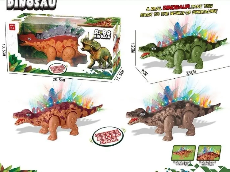 Dinozaur na baterie ruchomy światło dźwięk MIX - ADAR