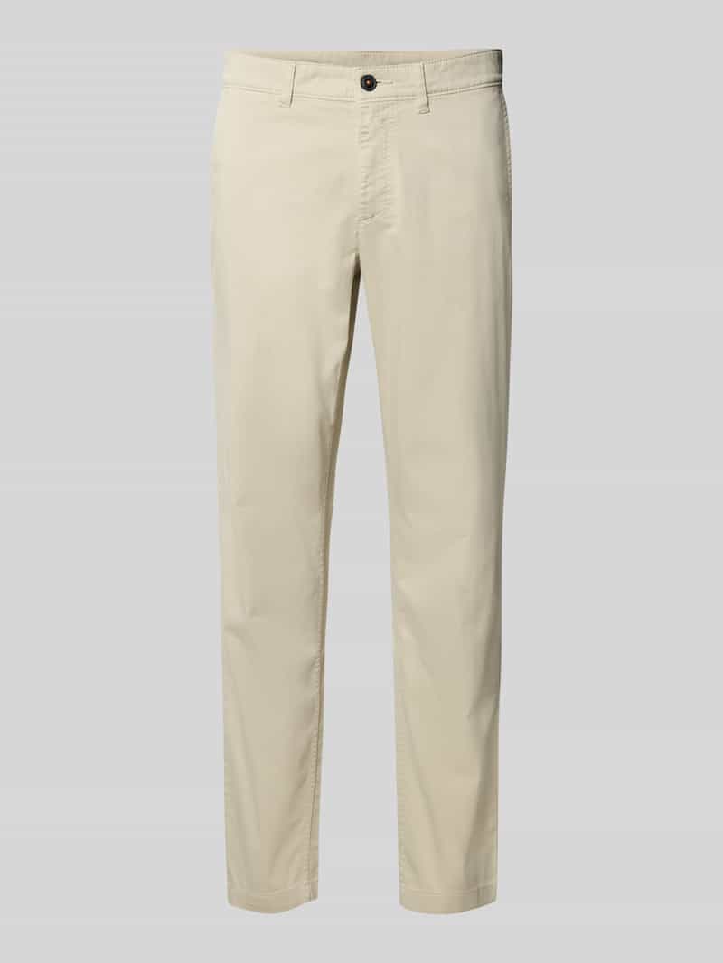 Chinosy regular fit z mieszanki bawełny i elastanu