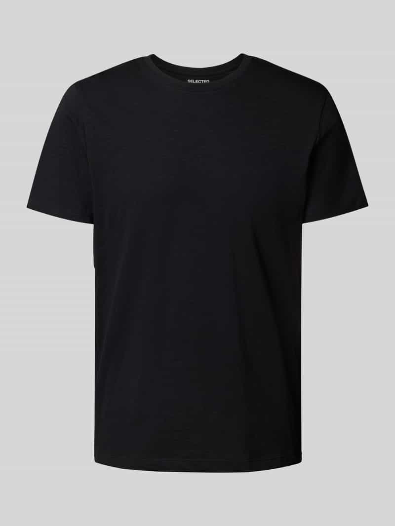 T-shirt o kroju regular fit z czystej bawełny model ‘ASPEN’