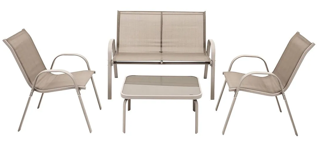 Beżowy komplet mebli ogrodowych T4-H64