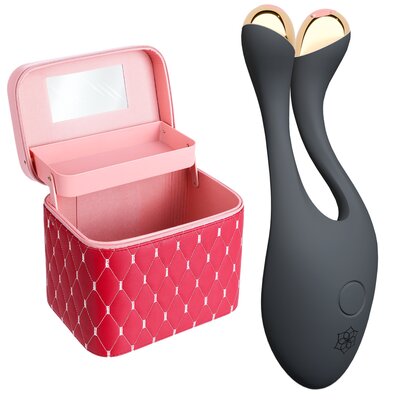 DIFORO do liftingu twarzy Amirta Czarno-złoty + kuferek na kosmetyki Bordowy