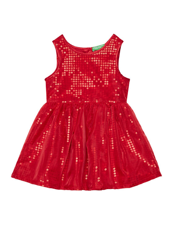 United Colors Of Benetton Sukienka codzienna 42R4GV01Z Czerwony Regular Fit