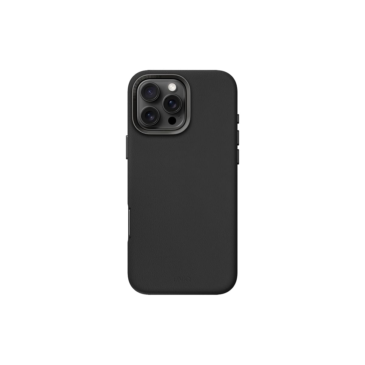 UNIQ Lyden Etui ze skóry ekologicznej do iPhone 16 Pro Max kompatybilne z MagSafe - Czarne