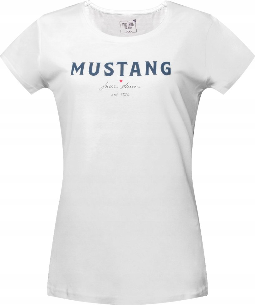 KOSZULKA damska tshirt t shirt damski z krótkim rękawem MUSTANG bawełna L
