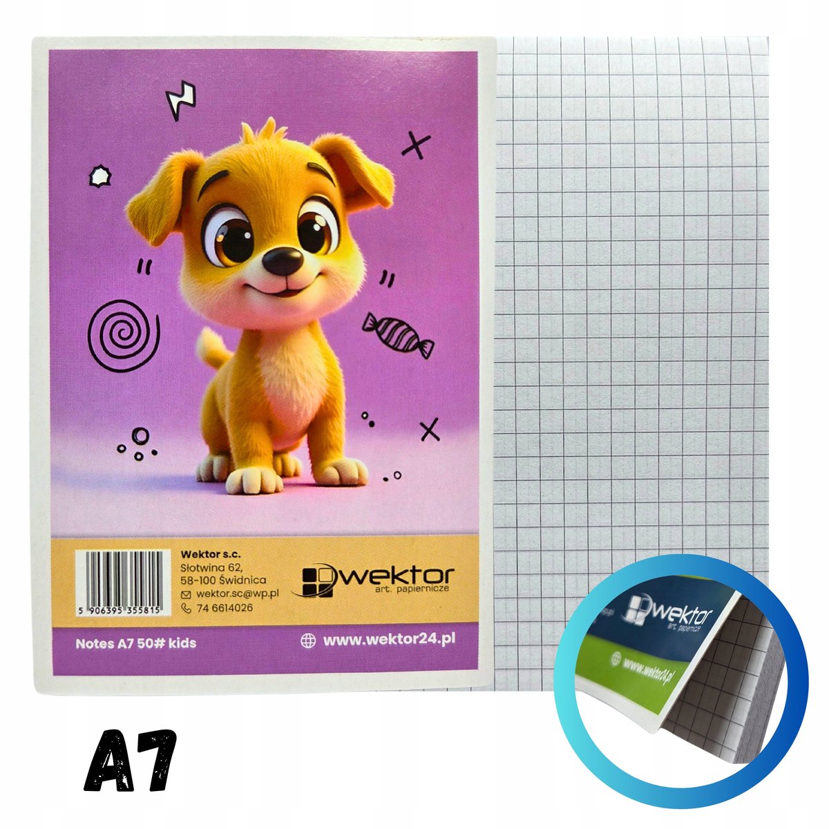 Notes Kids Notatnik Format A7 50 Kartek W Kratkę Notatnik Do Wyrywania 1Szt