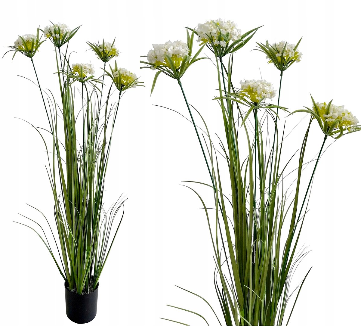 Sztuczna Trawa W Doniczce Jak Żywa Gęsta 80 Cm Wysoka Z Kwiatami