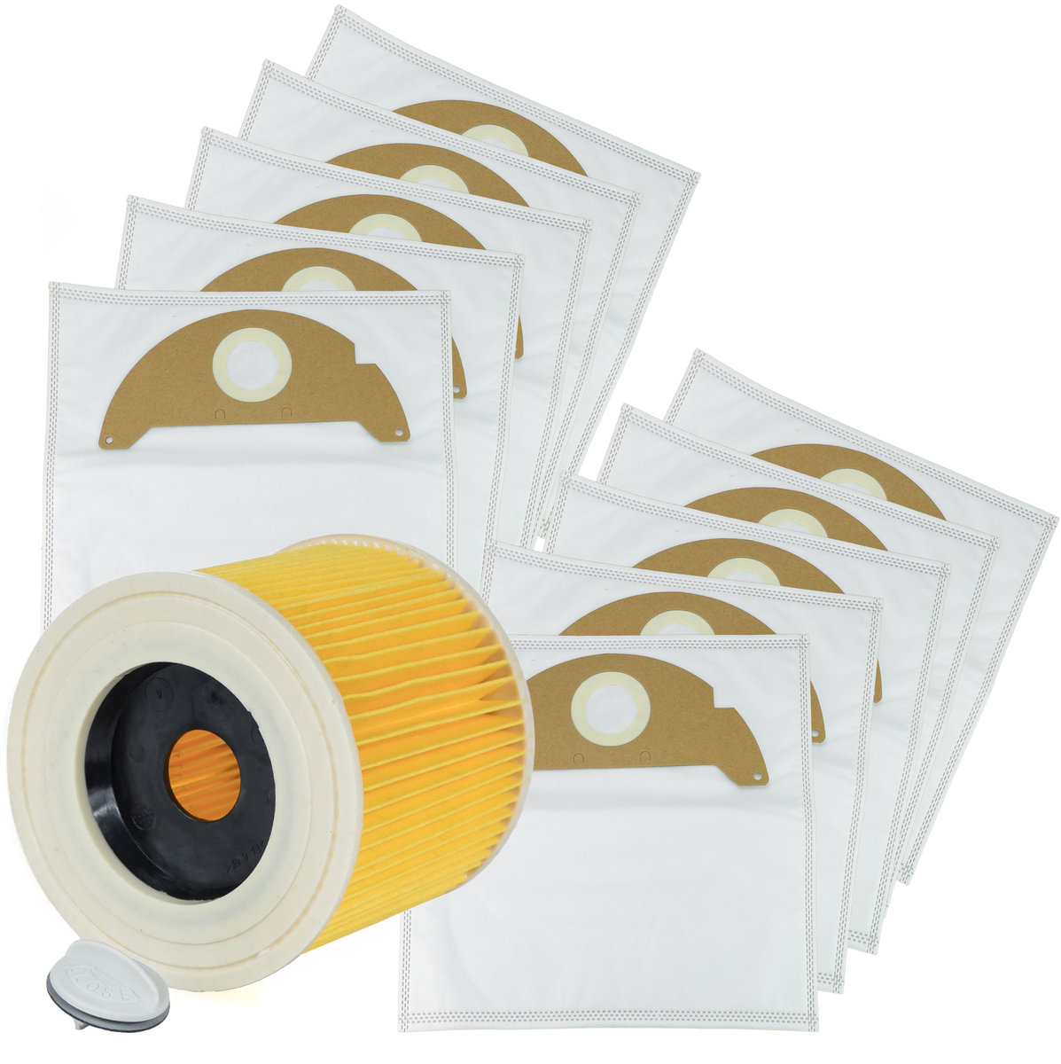 10X Worki + Filtr Wzmocniony Do Karcher Mv2 Wd2 A2004
