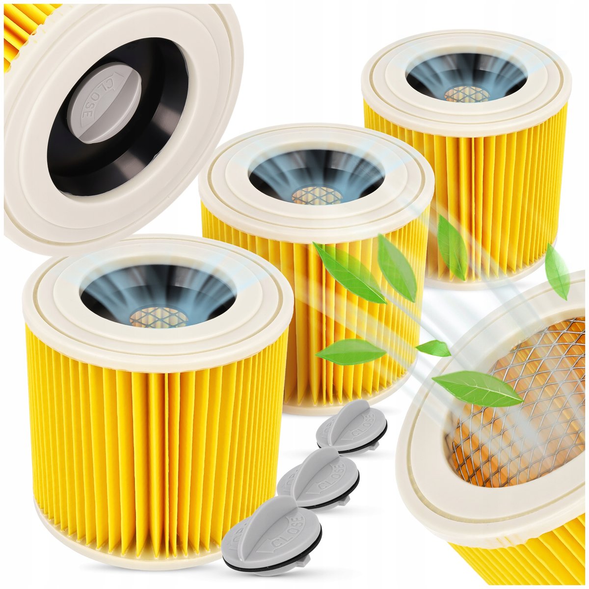 3X Filtr Do Odkurzacza Karcher Wd3 Wd2 3.200 Mv2 Mv3 Se4001 Kwd3 Z Siatką