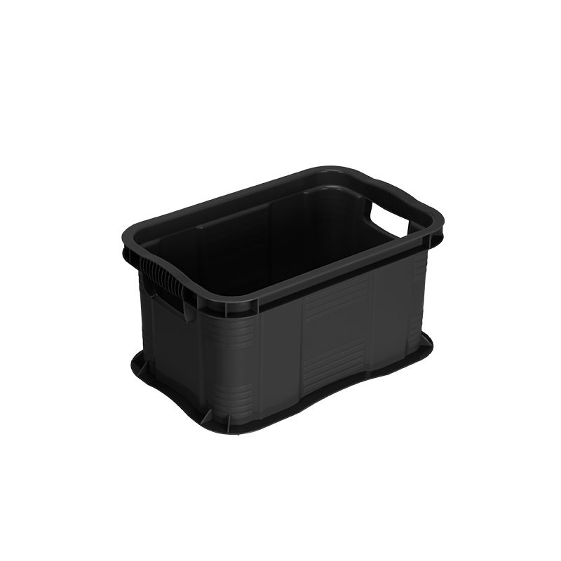 Pojemnik Do Garażu Warsztatu Z Uchwytami Czarny 6L Rotho Agilo