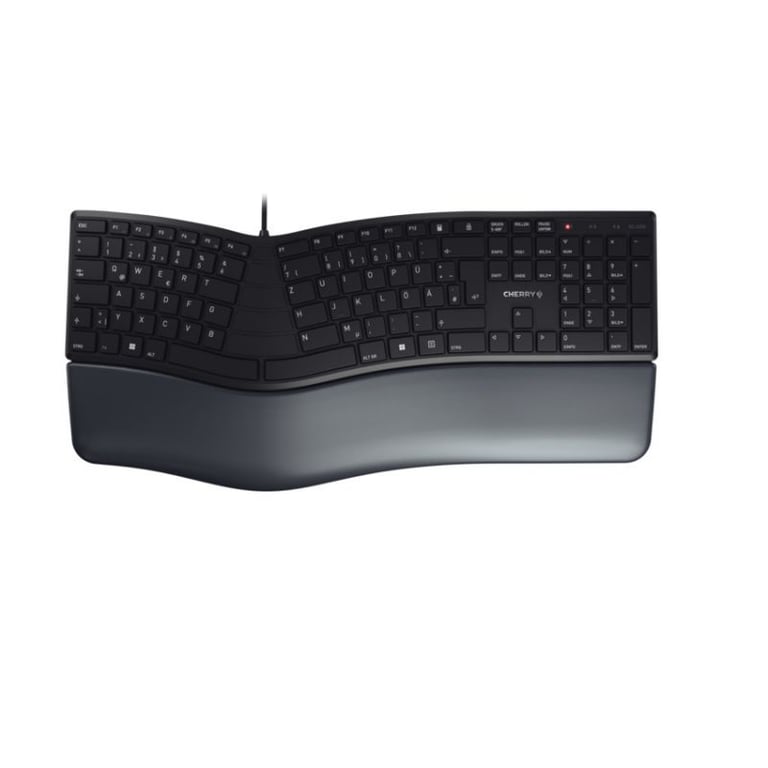 CHERRY KC 4500 ERGO klawiatura USB QWERTY Hiszpański Czarny
