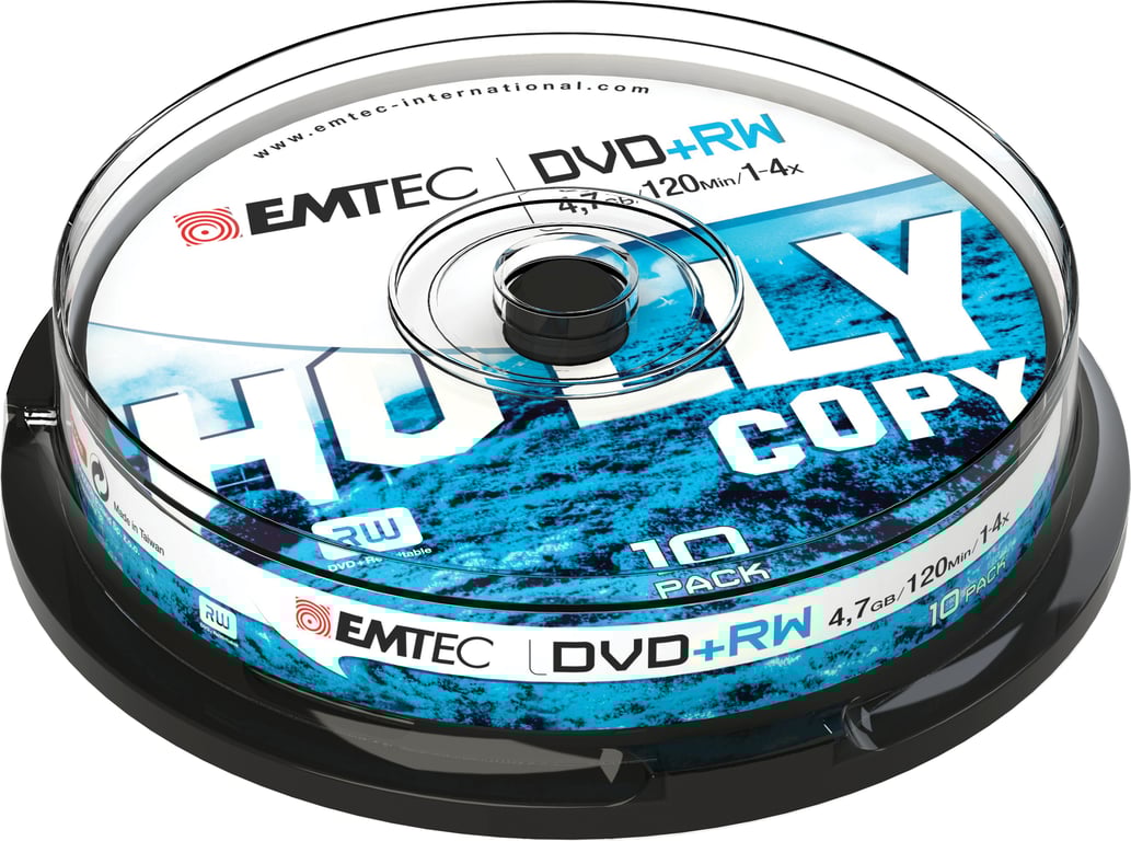Emtec ECOVPRW47104CB płyta DVD 4,7 GB DVD+RW 10 szt.