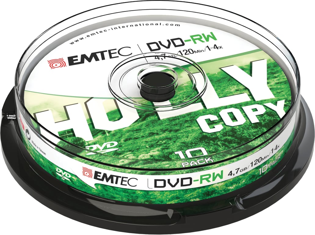 Emtec ECOVRW47104CB płyta DVD 4,7 GB DVD-RW 10 szt.