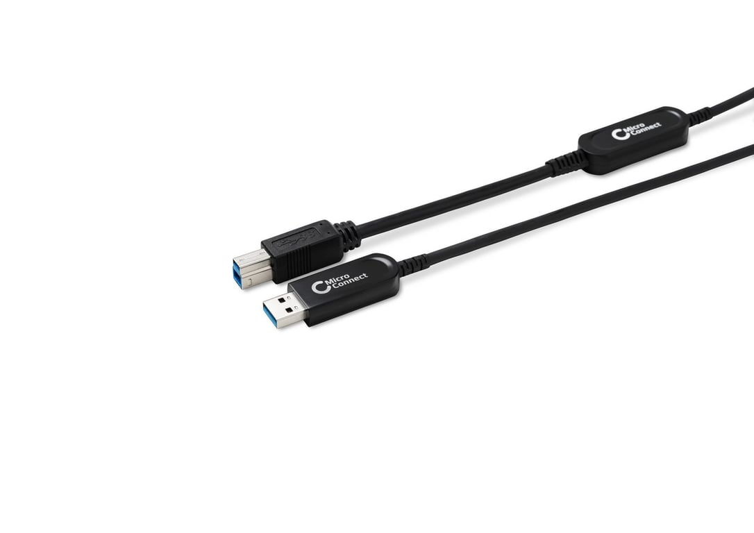 Microconnect MC-USB3.0AB25OP kabel USB USB 3.2 Gen 2 (3.1 Gen 2) 25 m USB A USB B Czarny
