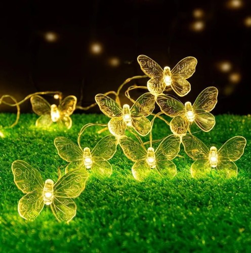 Motylki girlanda solarna ogrodowa 580 cm 20xLED