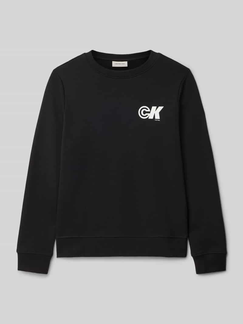 Bluza z nadrukiem z logo i okrągłym dekoltem