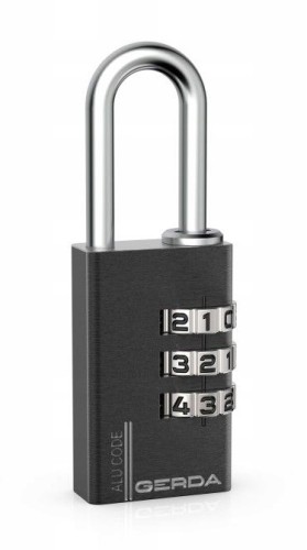 Gerda KŁÓDKA PAŁĄKOWA ALUMINIOWA SZYFROWA 3 DYSKI KAS S20 CZARNA