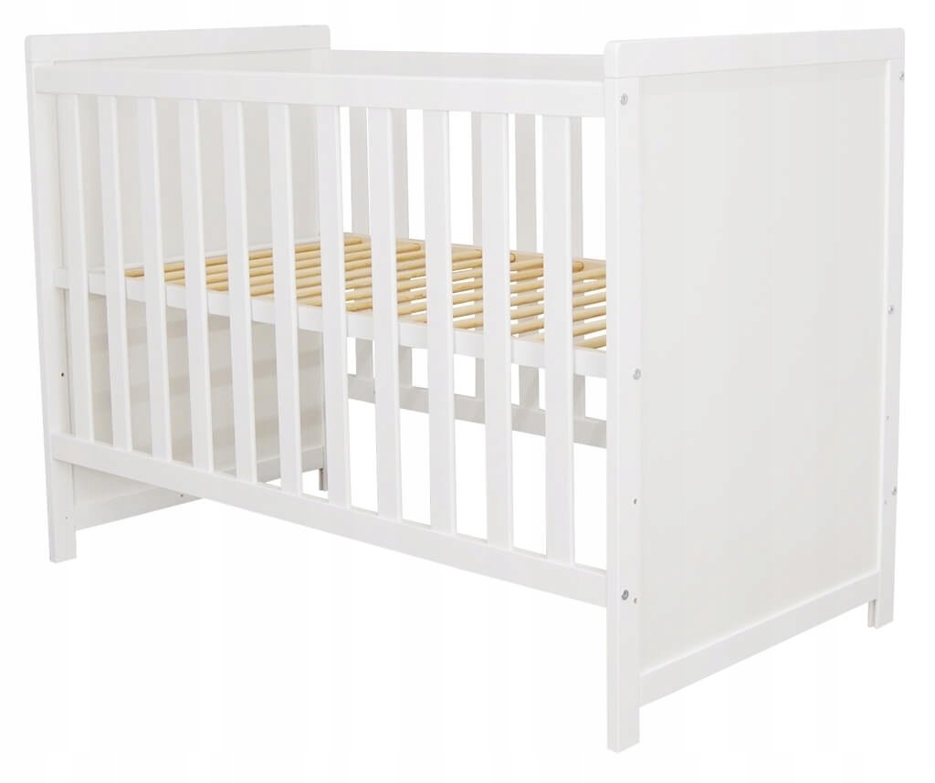 Łóżeczko dziecięce Lilia białe 120x60 gryzaki norma UE wysoka jakość