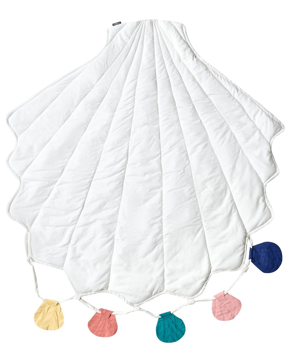 Mata do zabawy muszla 110 x 110 cm biała KADMEA