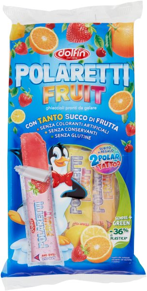 Lizaki owocowe lodowe do zamrożenia Polaretti 10x40g - Dolfin