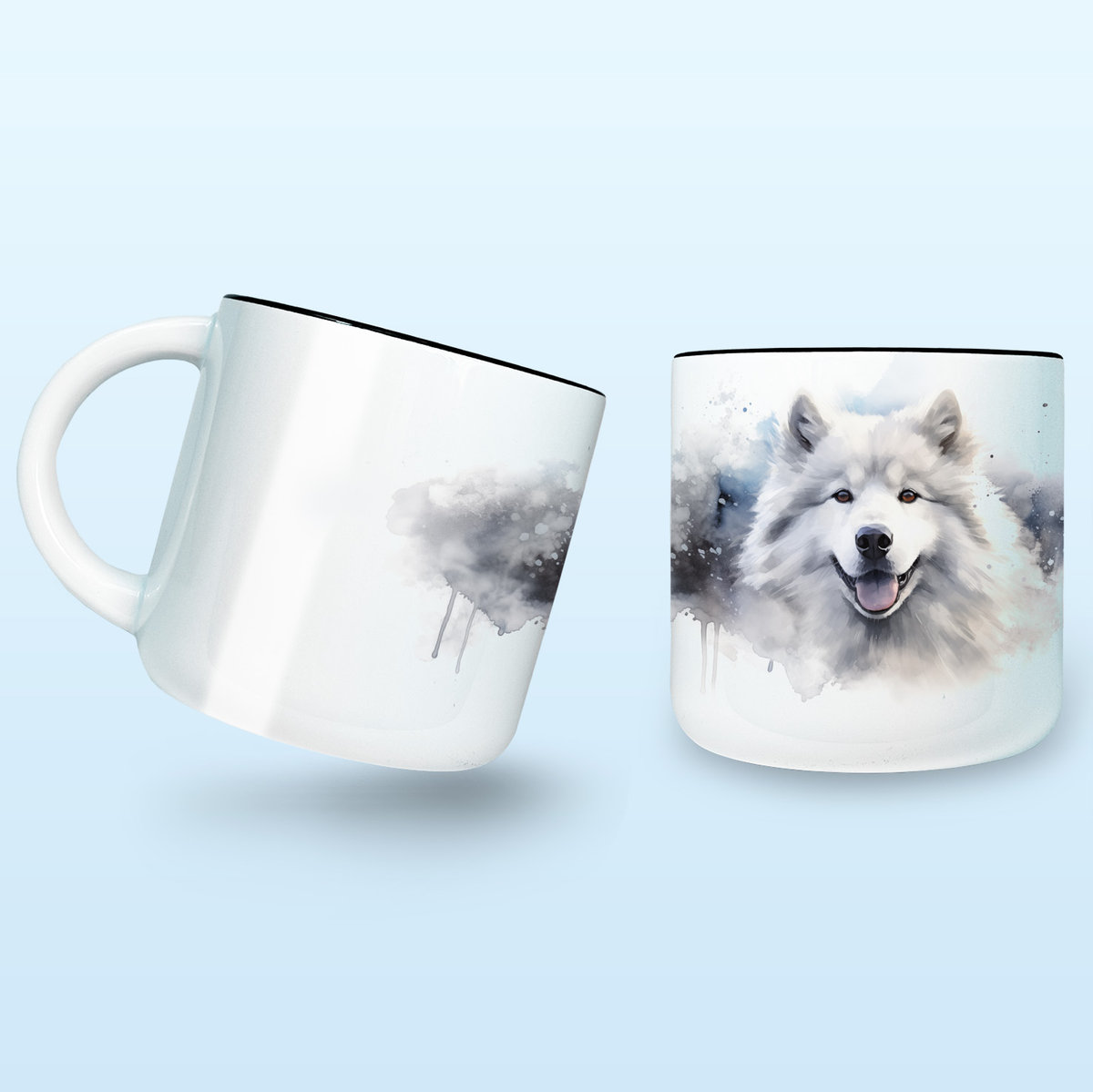Kubek Ceramiczny z psem Samoyed