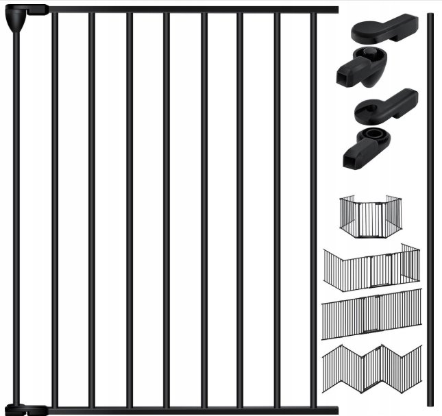 Barierka na kominek, schody 100 rozszerzenia czerń