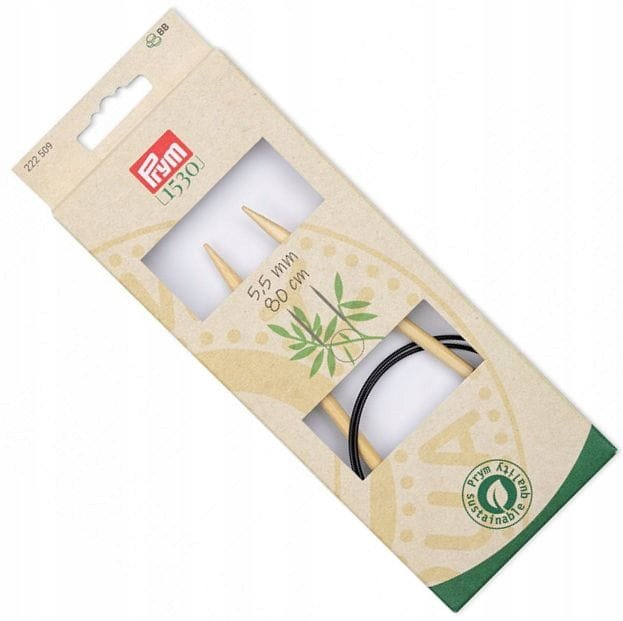 druty bambusowe z żyłką 80cm 5.5 PRYM 222509 .