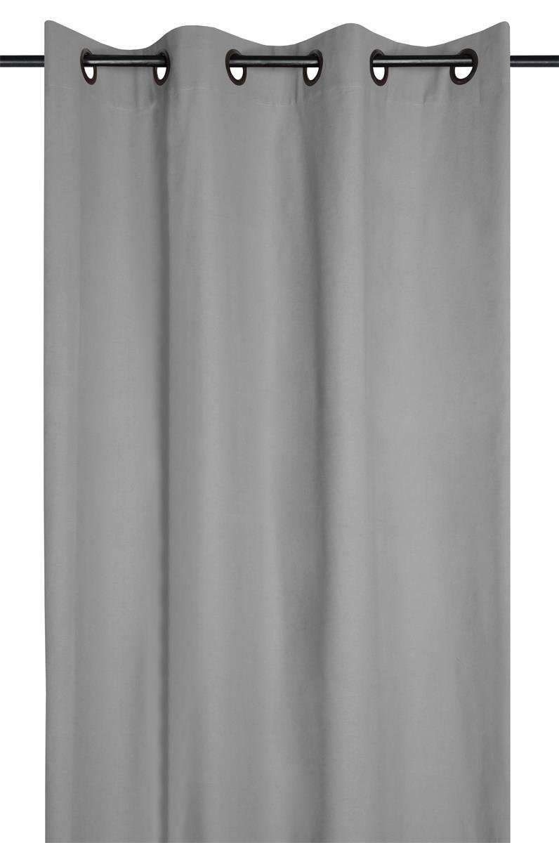 Zasłona DUO jasnoszara 135x240 bawełniana