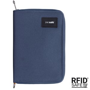 Portfel męski duży RFID Pacsafe - granatowy