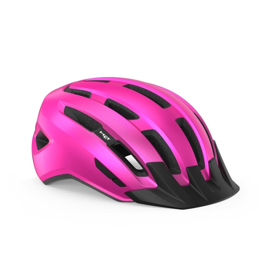 Kask rowerowy MET DOWNTOWN, błyszczący róż, rozmiar S/M