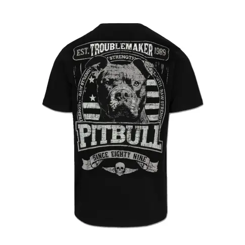 Pit Bull T-shirt Koszulka Męska Troublemaker Black