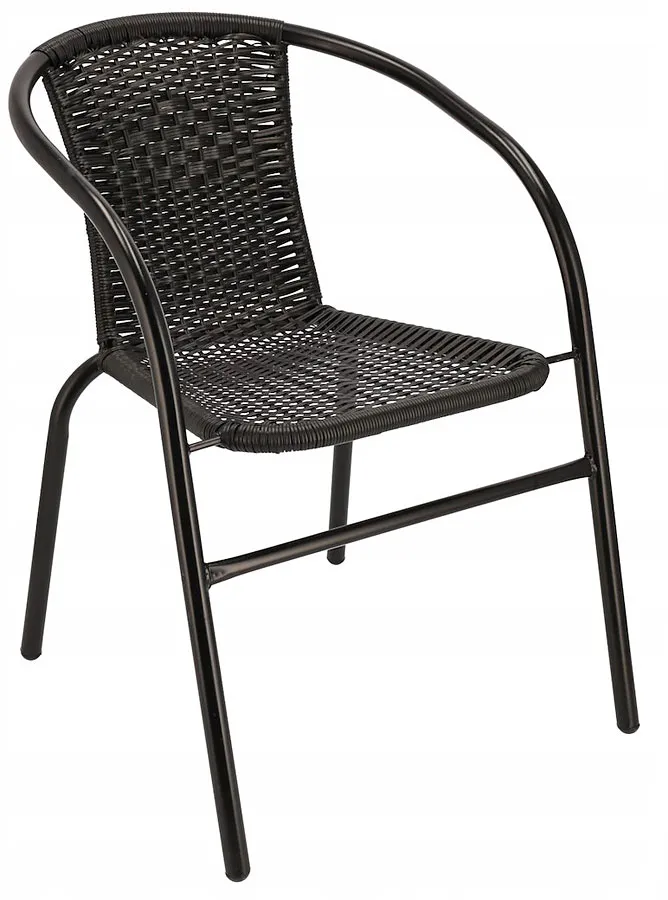 EDINOS Czarne krzesło ogrodowe F9-D11