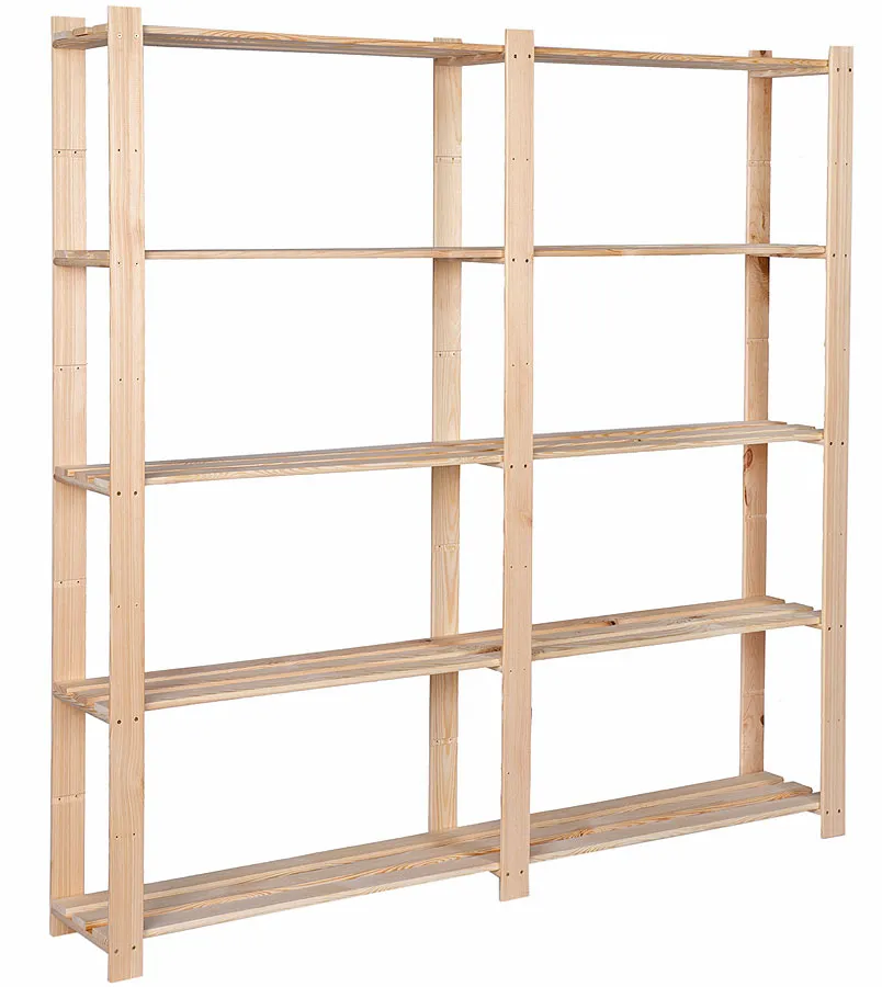 Regał drewniany z 5 półkami E3-R89